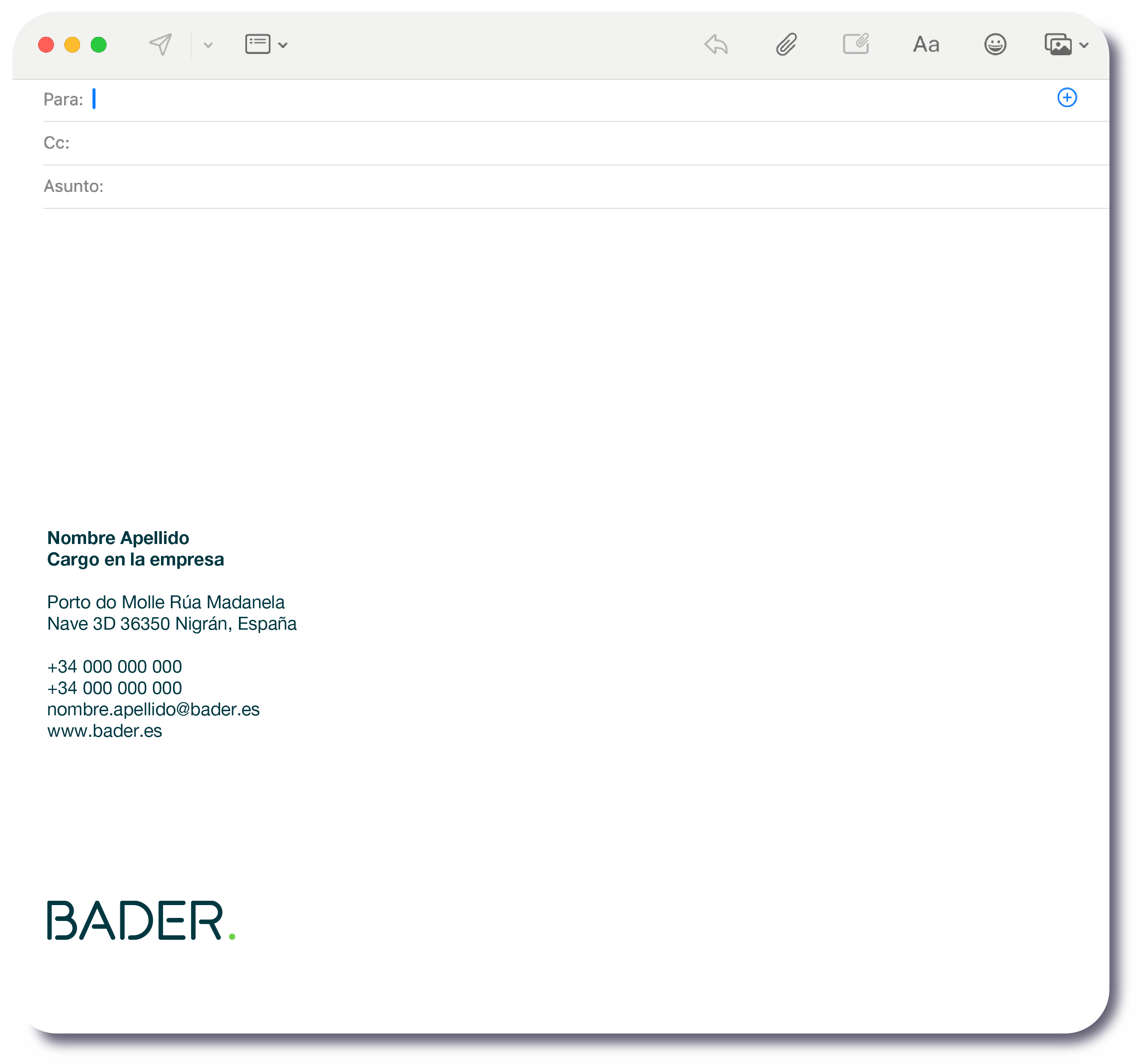 Firma de email Bader