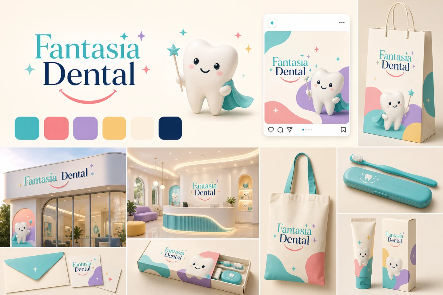 Prancha visual IA para Fantasia Dental